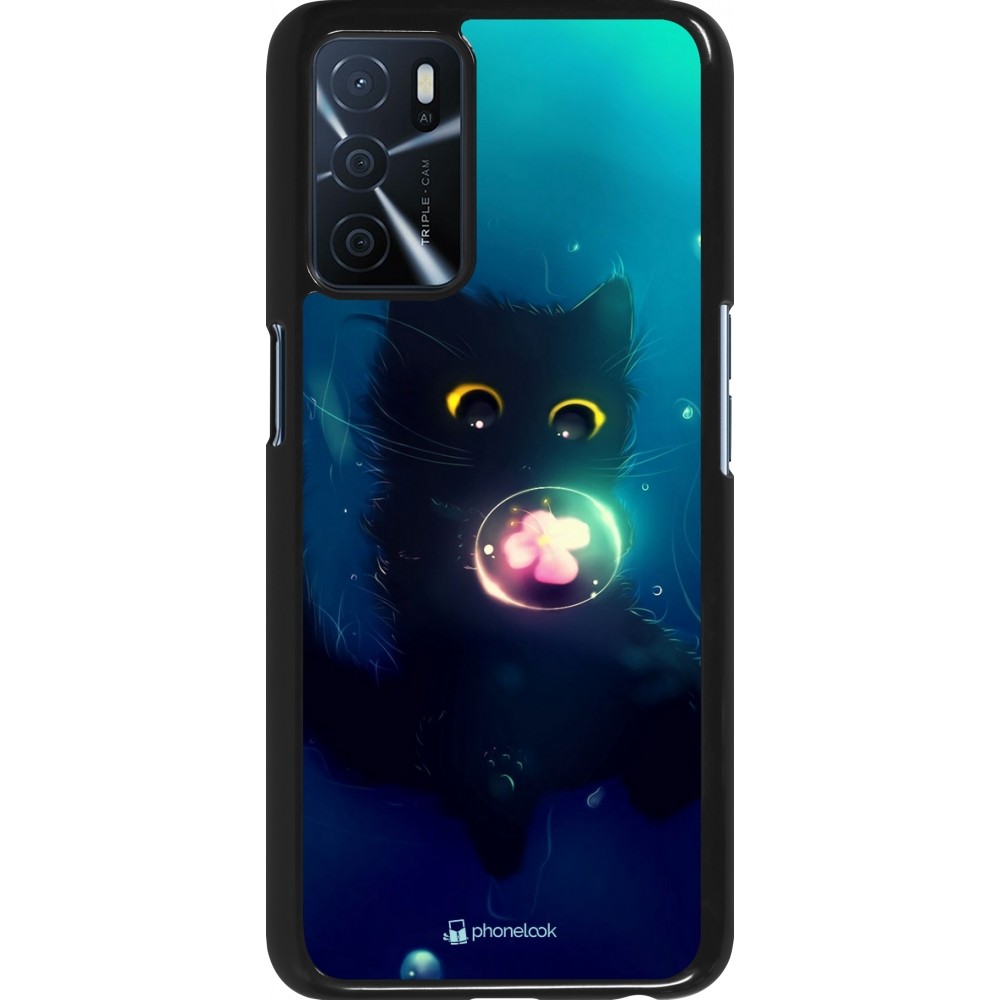 Coque Oppo A16s - Cute Cat Bubble