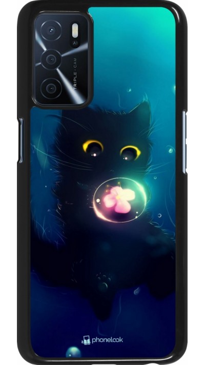 Coque Oppo A16s - Cute Cat Bubble