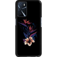 Oppo A16s Case Hülle - Dark Flowers