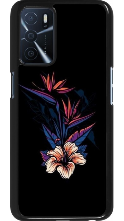 Coque Oppo A16s - Dark Flowers