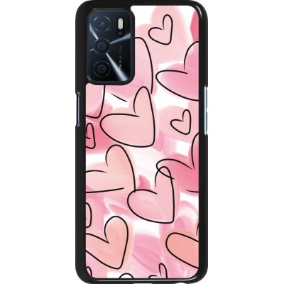 OPPO A16s Case Hülle - Easter 2023 pink hearts