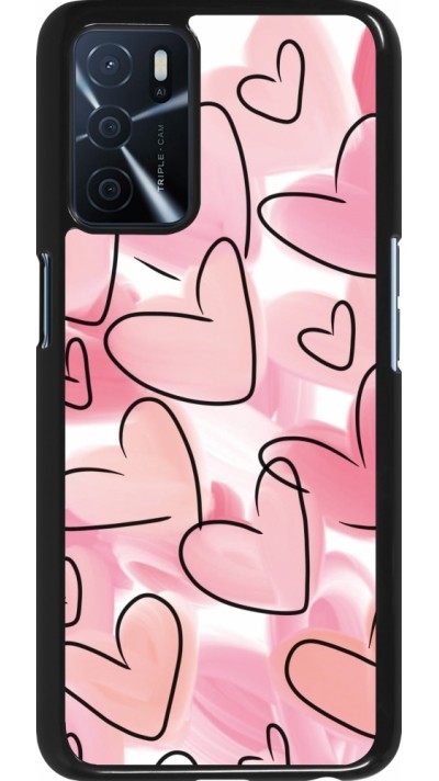 Coque OPPO A16s - Easter 2023 pink hearts