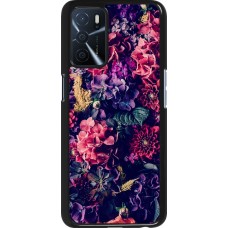 Oppo A16s Case Hülle - Flowers Dark