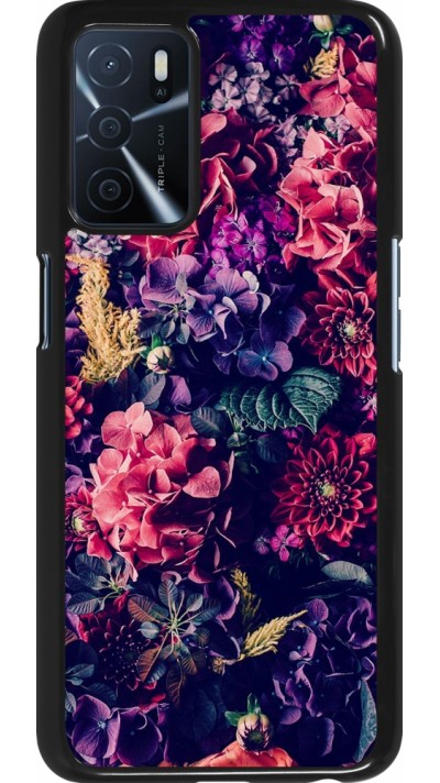 Coque Oppo A16s - Flowers Dark