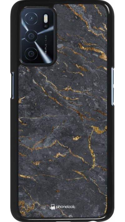 Coque Oppo A16s - Grey Gold Marble