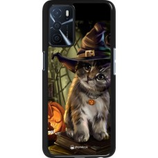 Coque Oppo A16s - Halloween 21 Witch cat