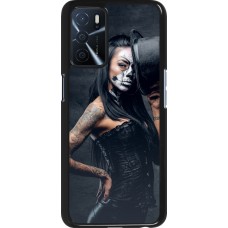 Oppo A16s Case Hülle - Halloween 22 Tattooed Girl