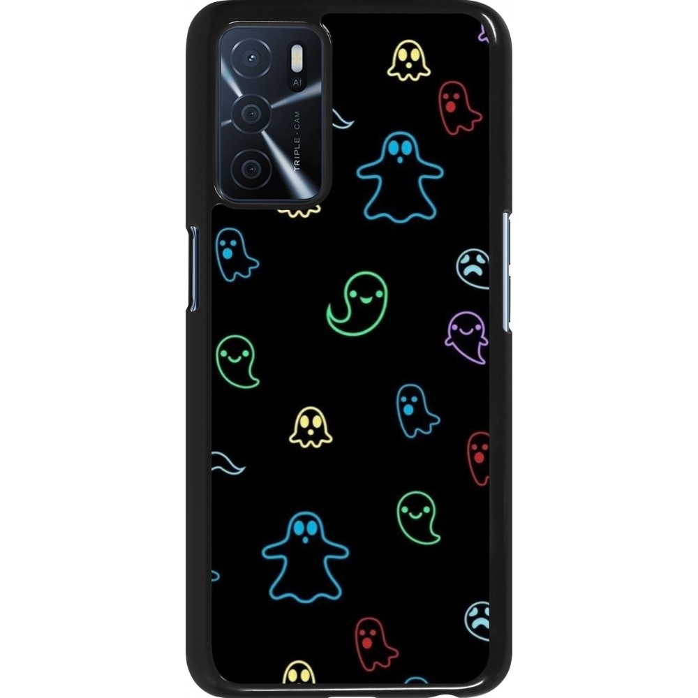 Coque OPPO A16s - Halloween 2024 colorful ghosts