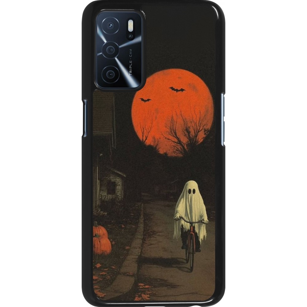Coque OPPO A16s - Halloween 2025 Ghost on a bicycle