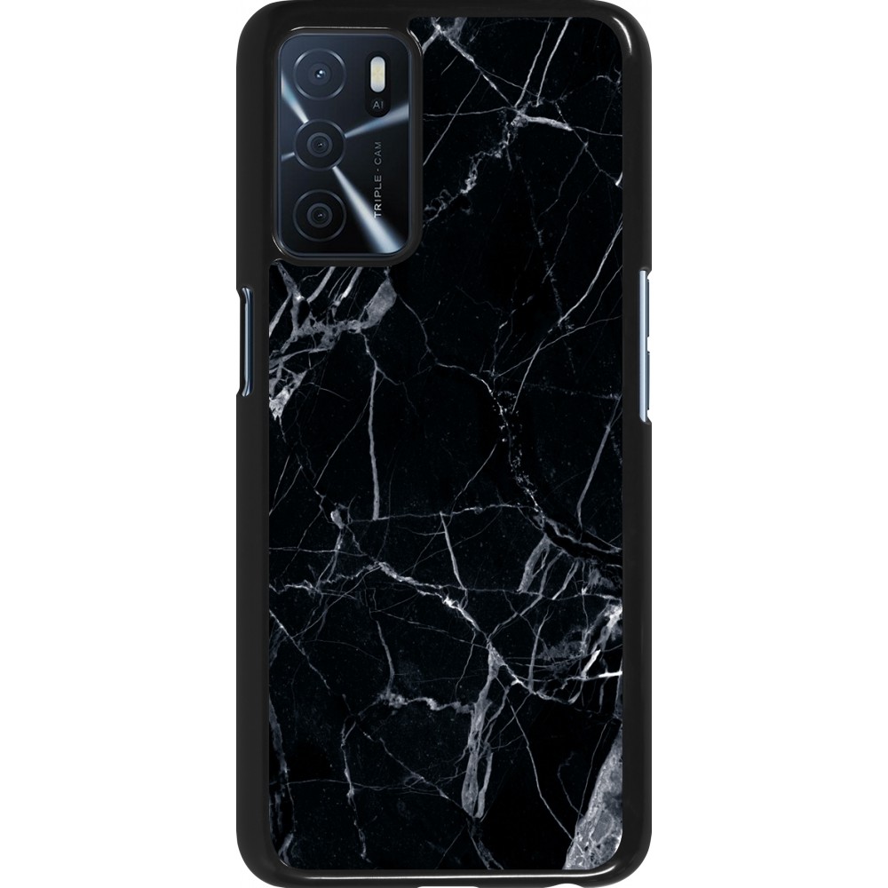 Oppo A16s Case Hülle - Marble Black 01