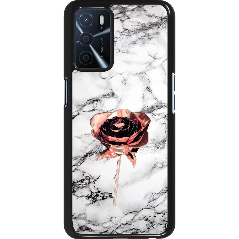 Oppo A16s Case Hülle - Marble Rose Gold