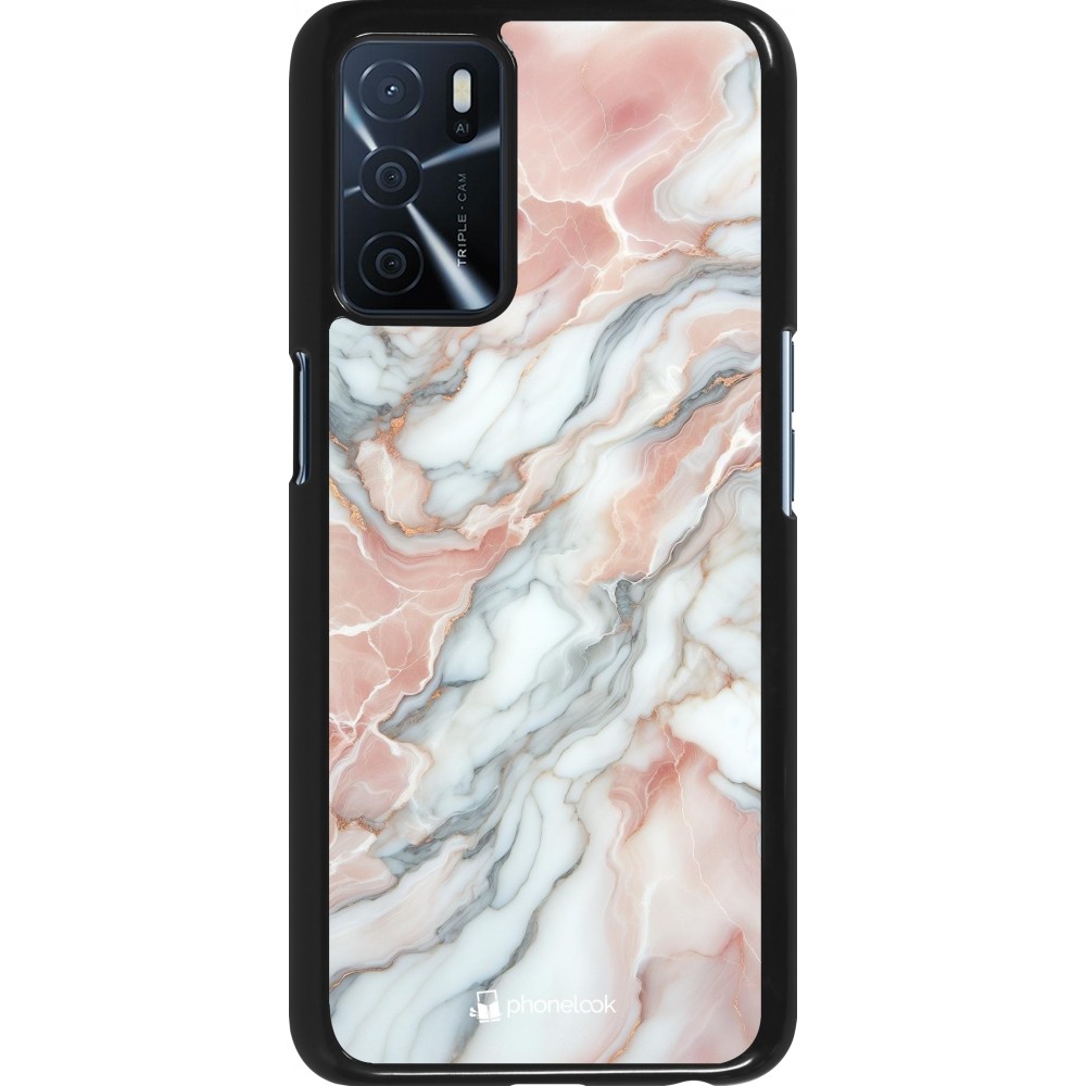 OPPO A16s Case Hülle - Rosa Leuchtender Marmor
