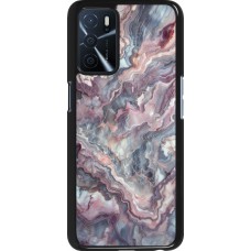OPPO A16s Case Hülle - Violetter silberner Marmor