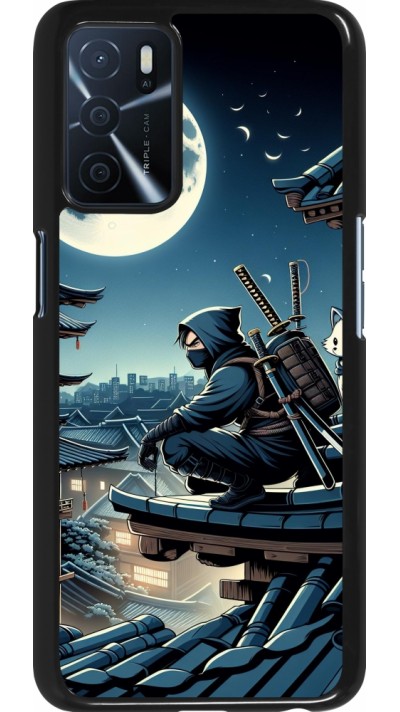 OPPO A16s Case Hülle - Ninja unter dem Mond