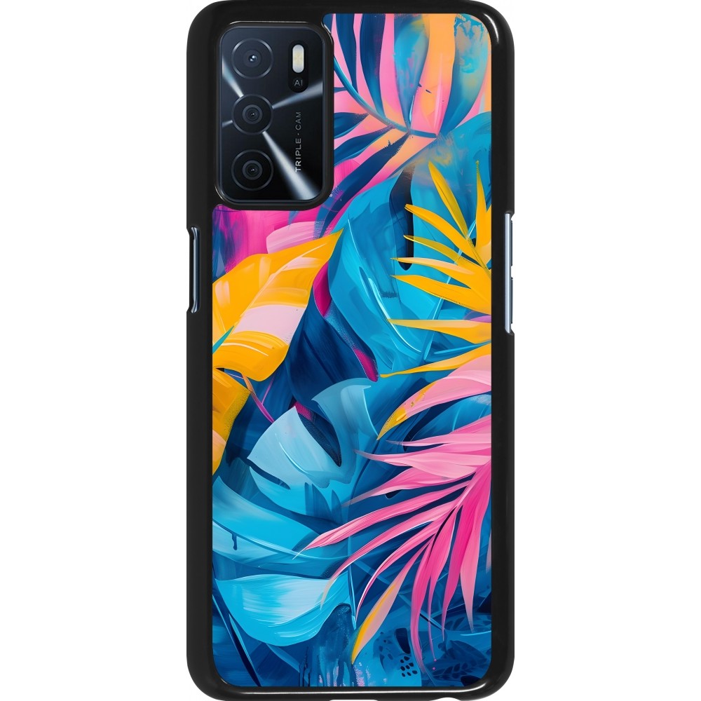 OPPO A16s Case Hülle - Palms Blue