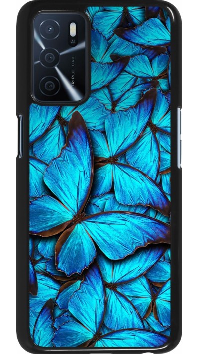 Coque Oppo A16s - Papillon bleu