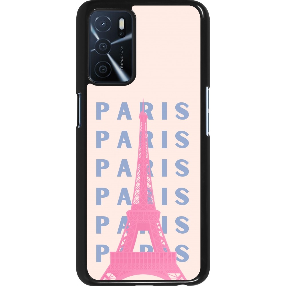 OPPO A16s Case Hülle - Paris Pink Print
