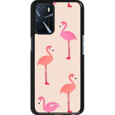 Oppo A16s Case Hülle - Pink Flamingos Pattern