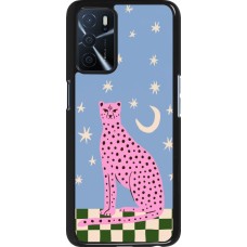 Coque OPPO A16s - Pink leopard with stars 2026