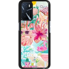 OPPO A16s Case Hülle - Preppy Collage Aloha