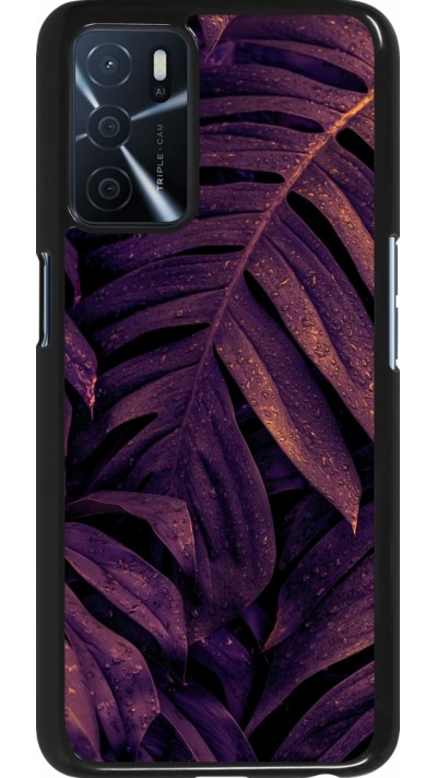 Coque Oppo A16s - Purple Light Leaves