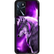 Oppo A16s Case Hülle - Purple Sky Wolf
