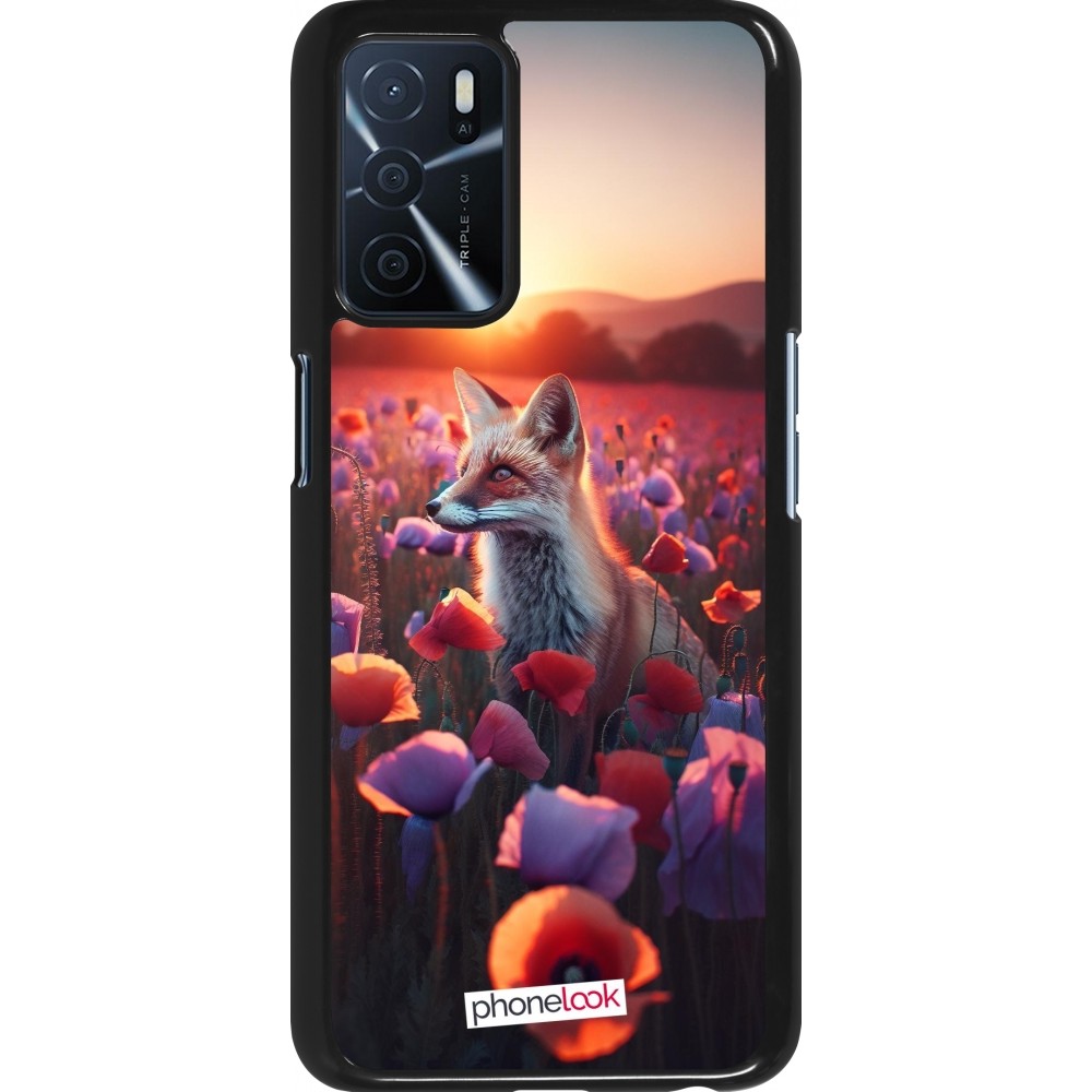 OPPO A16s Case Hülle - Purpurroter Fuchs bei Dammerung