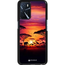 OPPO A16s Case Hülle - Safari Sonnenuntergang Wildtiere