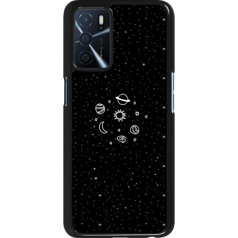 Oppo A16s Case Hülle - Space Doodle