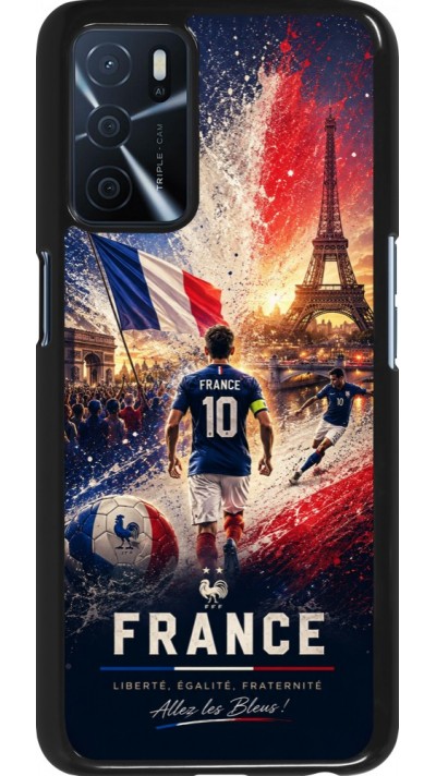 Coque OPPO A16s - Football France splash 2026