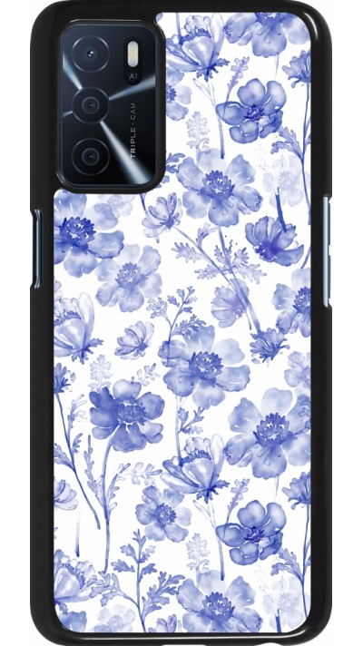 Coque OPPO A16s - Spring 23 watercolor blue flowers