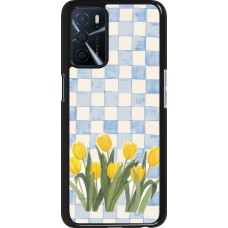 Coque OPPO A16s - Blue vichy tulips 2026