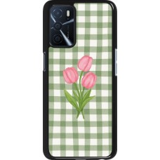 Coque OPPO A16s - Green vichy tulips 2026