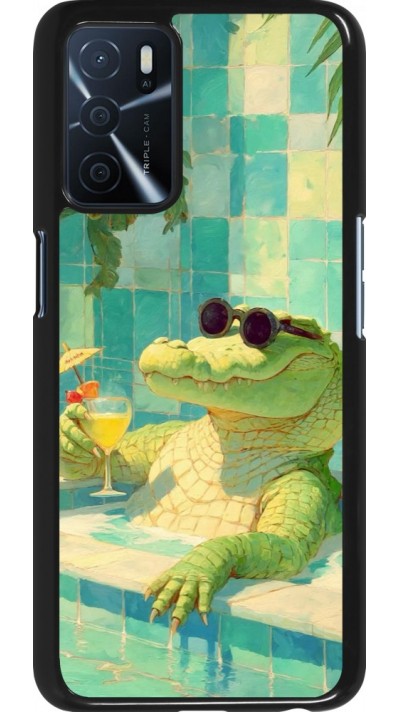OPPO A16s Case Hülle - Crocodile in the swimming pool Summer 2026