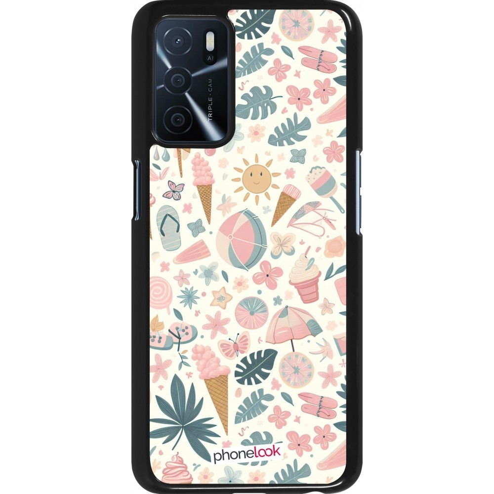 Coque OPPO A16s - Summer Pink Pattern