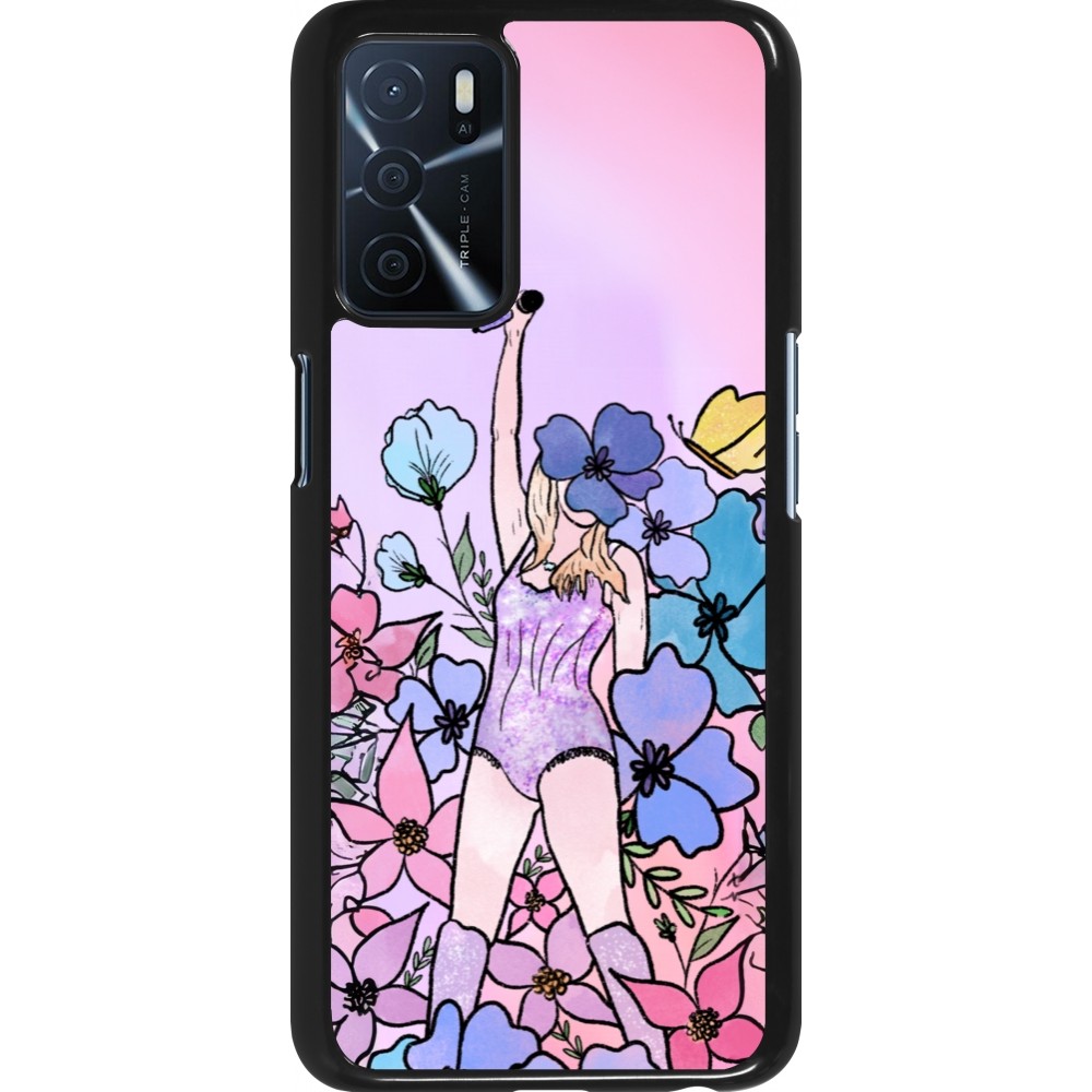 Coque OPPO A16s - Taylor Swift Sketch - Pink