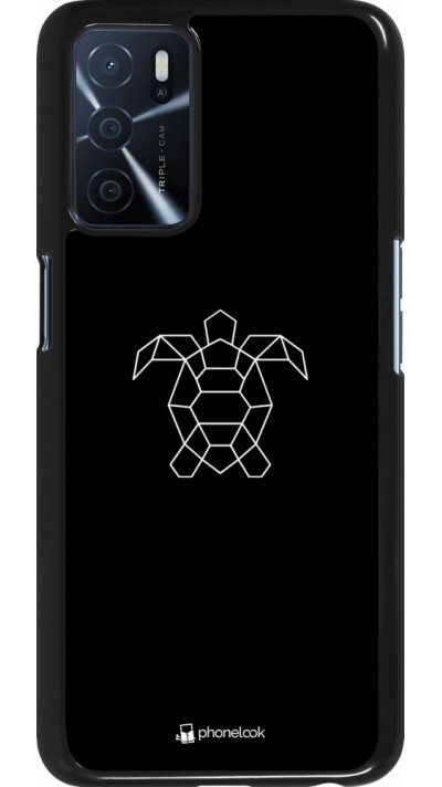 Coque Oppo A16s - Turtles lines on black