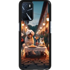 Coque OPPO A16s - Valentine 2024 Dog & Cat Candlelight
