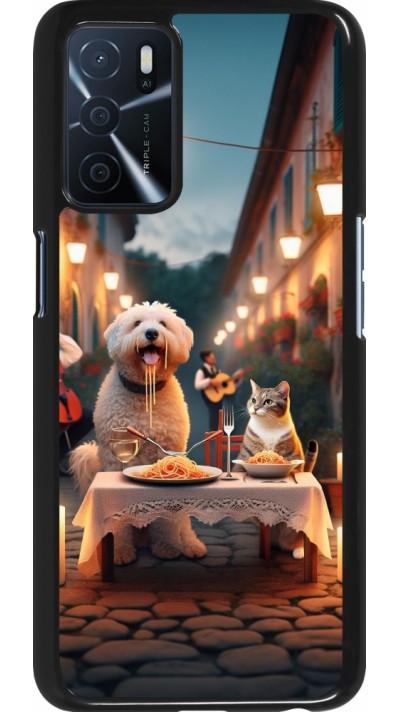 Coque OPPO A16s - Valentine 2024 Dog & Cat Candlelight