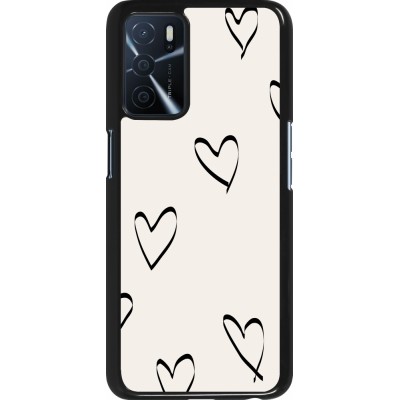 Oppo A16s Case Hülle - Valentine 2023 minimalist hearts
