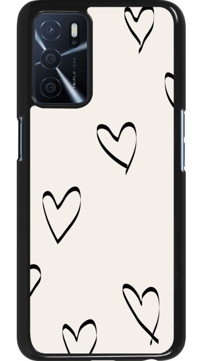 Coque Oppo A16s - Valentine 2023 minimalist hearts