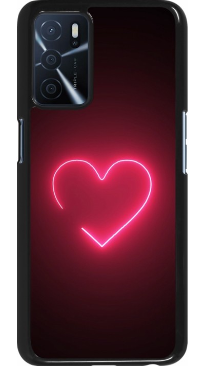 Coque Oppo A16s - Valentine 2023 single neon heart
