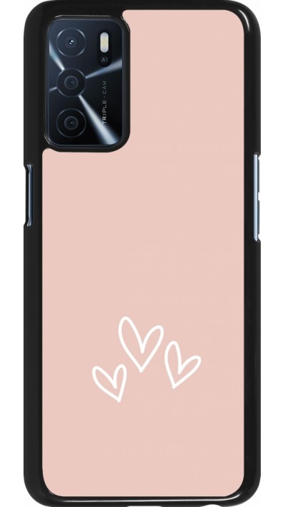 Oppo A16s Case Hülle - Valentine 2023 three minimalist hearts