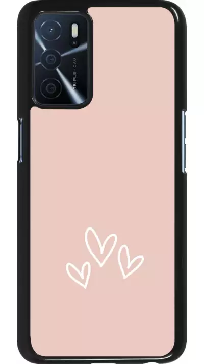 Coque Oppo A16s - Valentine 2023 three minimalist hearts