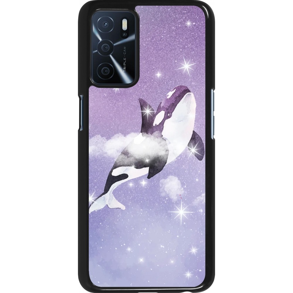 Coque Oppo A16s - Whale in sparking stars