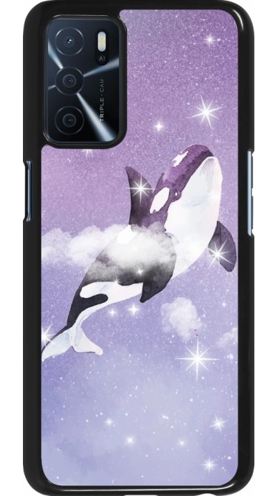 Coque Oppo A16s - Whale in sparking stars