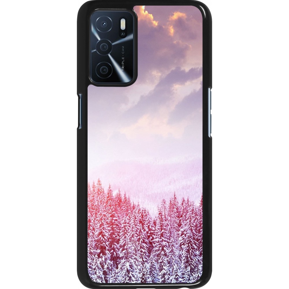 Coque Oppo A16s - Winter 22 Pink Forest