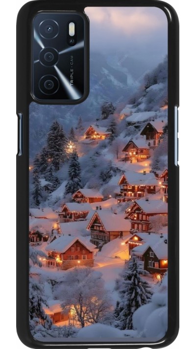 OPPO A16s Case Hülle - Winter 25 Winter snowy village