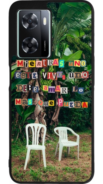 OPPO A57 5G Case Hülle - Silikon schwarz Chairs DTMF