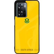 Coque OPPO A57 5G - Silicone rigide noir Maillot de football Afrique du Sud 2026 personnalisable